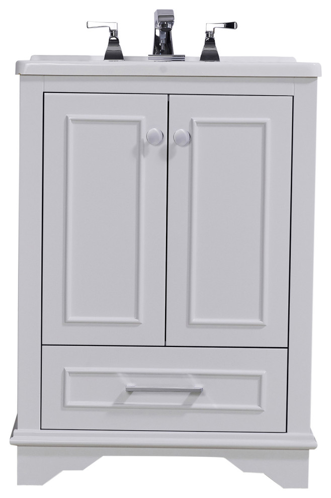 Stufurhome Danna 24"x34" Engineered Wood Laundry Sink Transitional