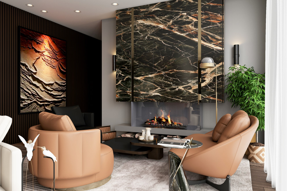 Гостиная загородного дома в Итальянском проектировании