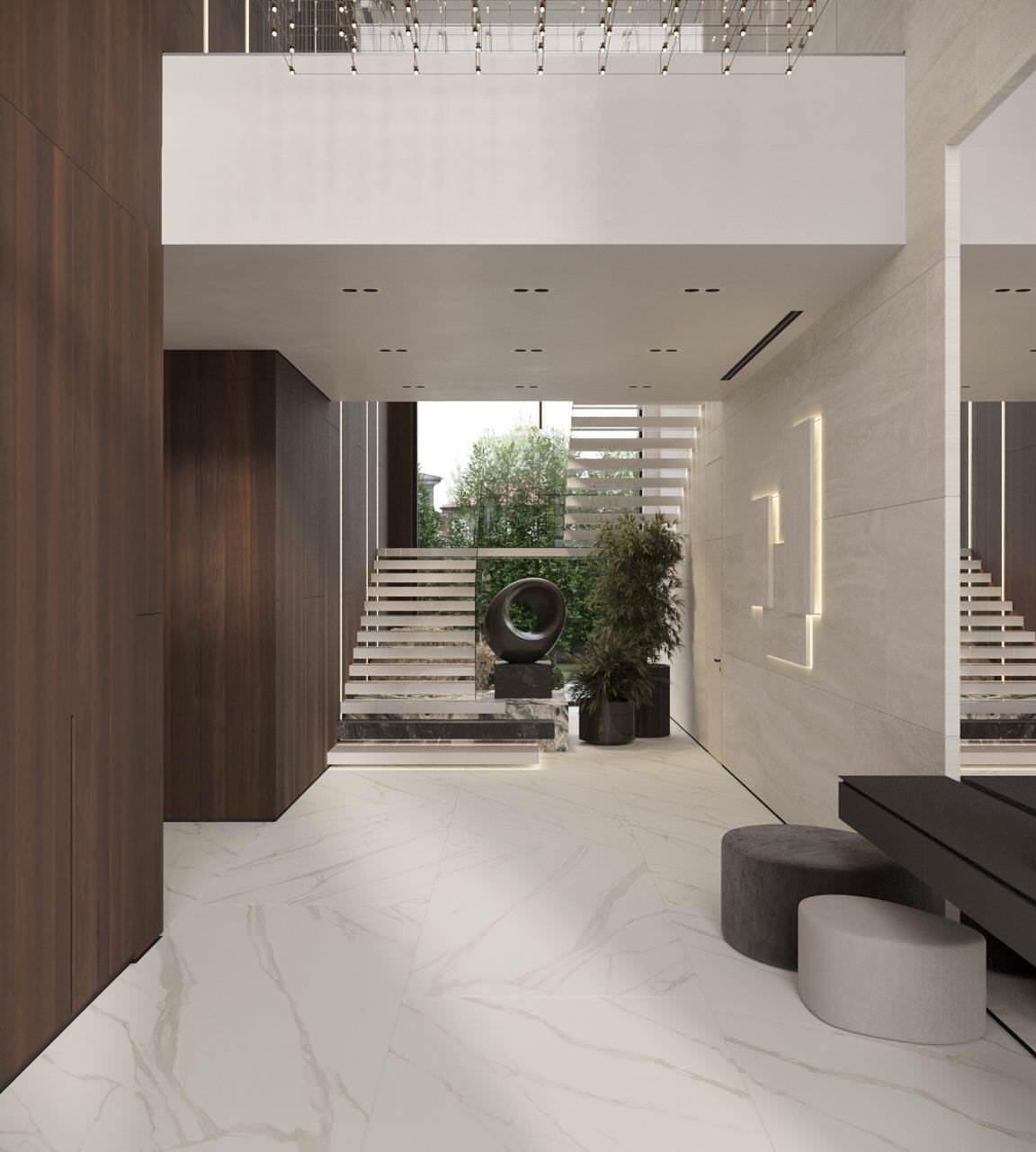 Холл дома в Подмосковье