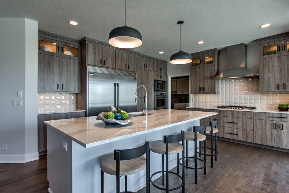 Inspiration for a contemporary kitchen in Omaha.