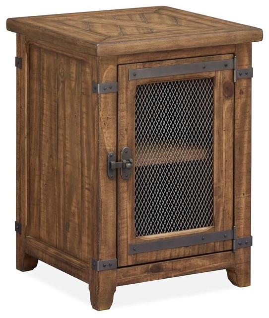 Magnussen T4717 Chesterfield Chairside End Table Industrial Side