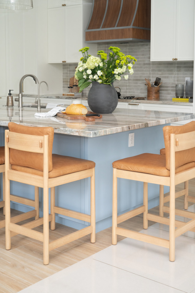 Example of a transitional kitchen design in Miami