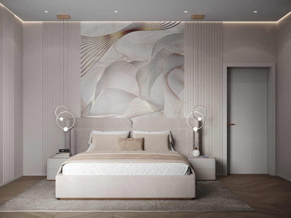 Мастер спальня в двухэтажном доме