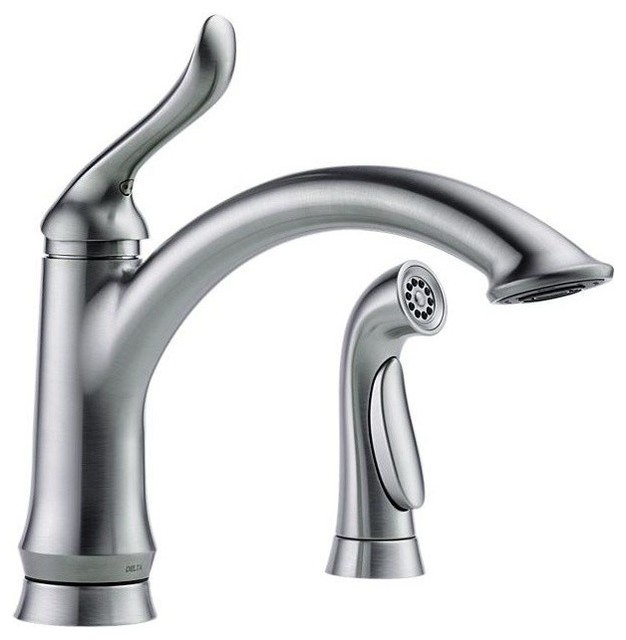 Linden single-handle pull-out spray kitchen faucet