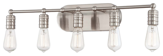 Minka Lavery Downtown Edison 5 Light Bath Brushed Nickel