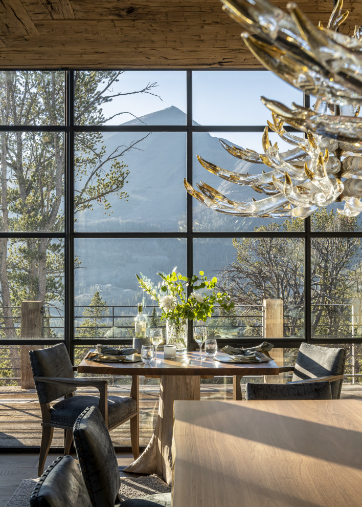 Dining room - rustic dining room idea in Philadelphia