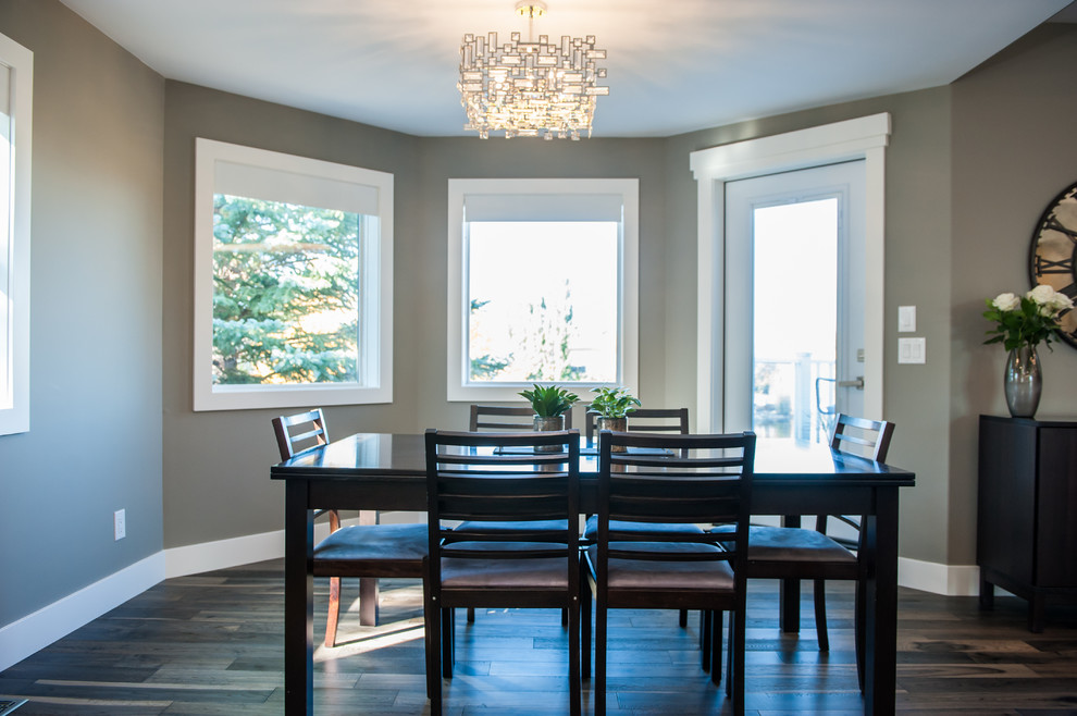 Inspiration for a transitional home design remodel in Edmonton