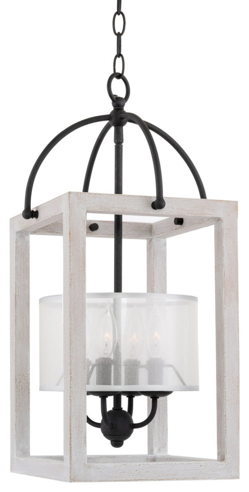 Kira Home Raven 24 Lantern Pendant Foyer Chandelier Metal Cage