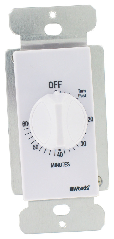 Woods White 60 Minute In Wall Spring Wound Countdown Timer ...