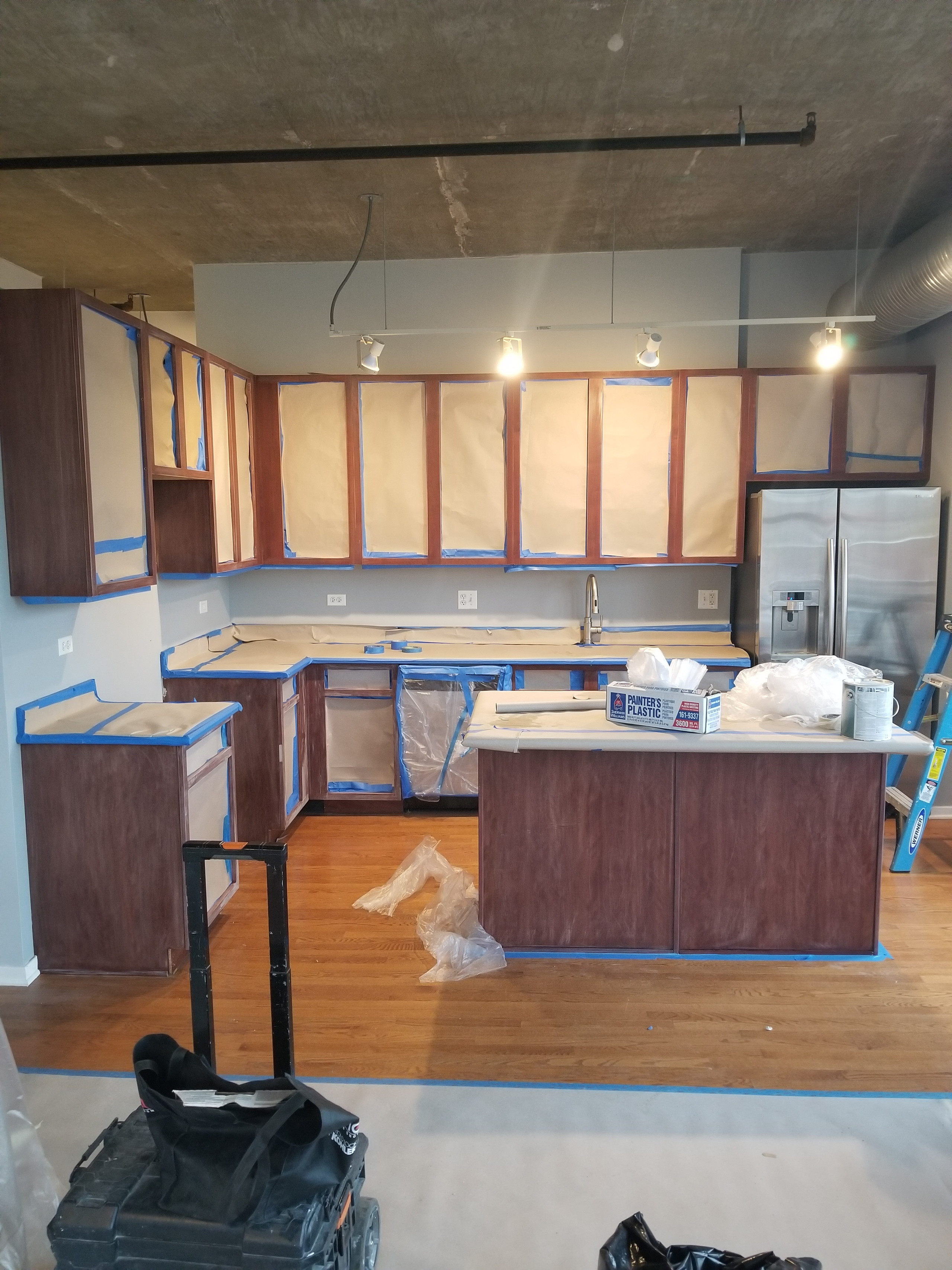 kitchen makeover  and cabinets refinish