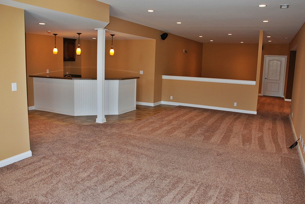Inspiration for a timeless basement remodel in Louisville