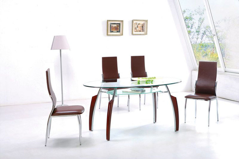 Contemporary Oval Furniture Dining Set