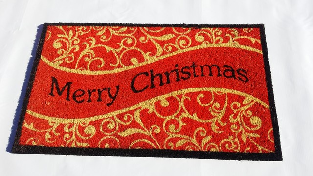 Merry Christmas Coir Doormat