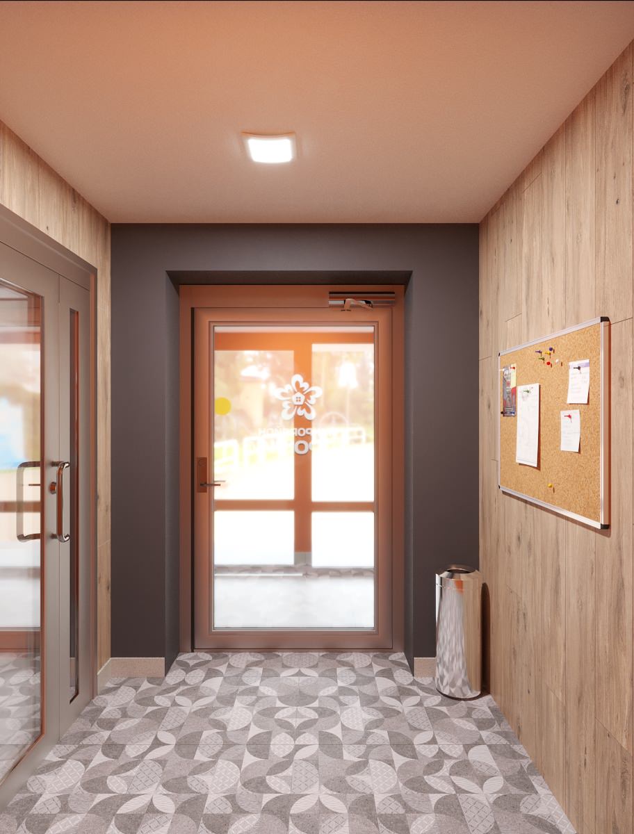 Дизайн подъезда многоквартирного дома в Уфе