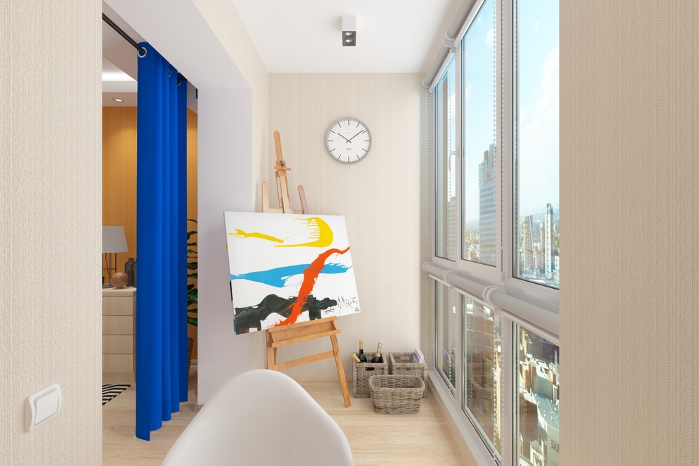 Спальня с яркими акцентами