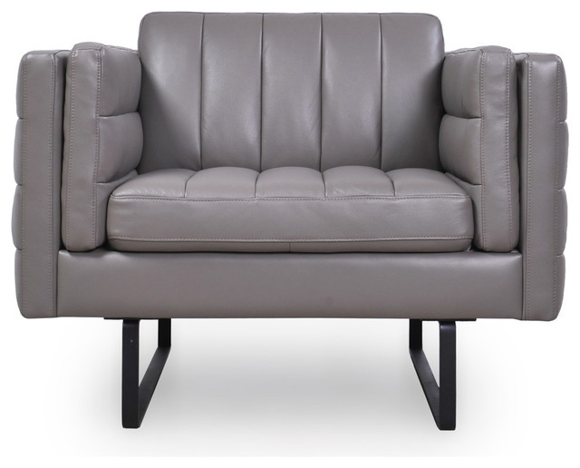Orson Full Leather Chair Dark Grey, Moroni Leather Sofa