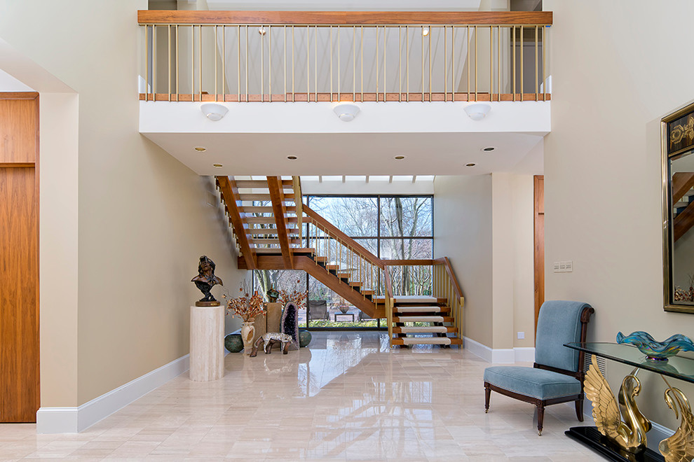 Design ideas for a large contemporary floating staircase in DC Metro.
