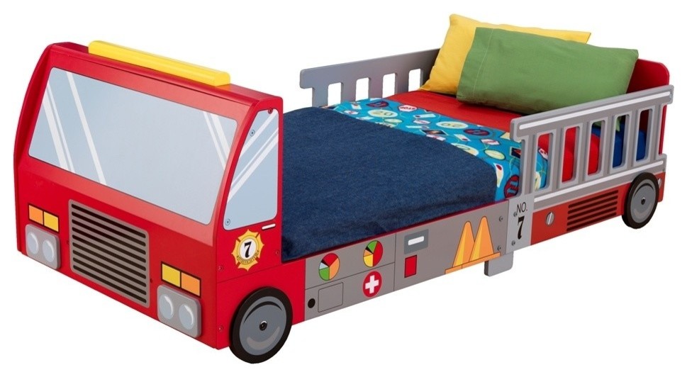 KidKraft Fire Truck Toddler Bed - Contemporary - Toddler Beds - by
