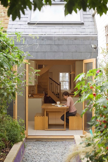 Slim House, London contemporary-dining-room