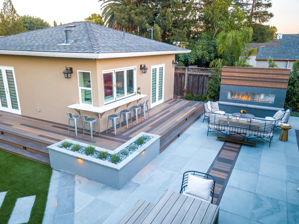 Modern San Jose Backyard Contemporary Patio Richmond by Water