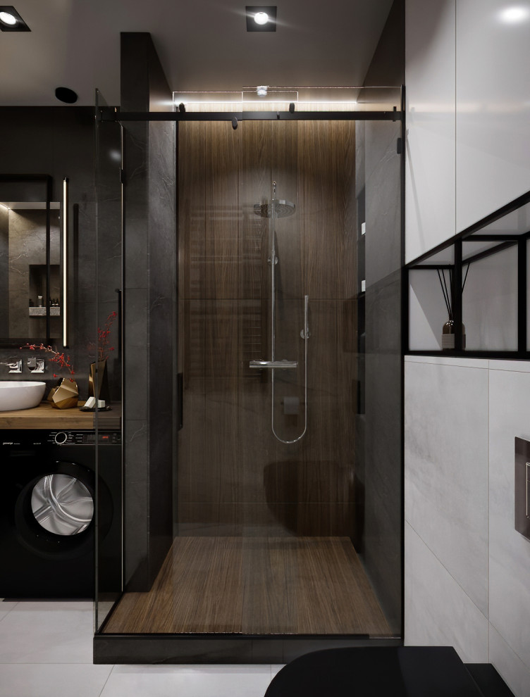 Квартира в спокойной цветовой гамме с нотками брутальности