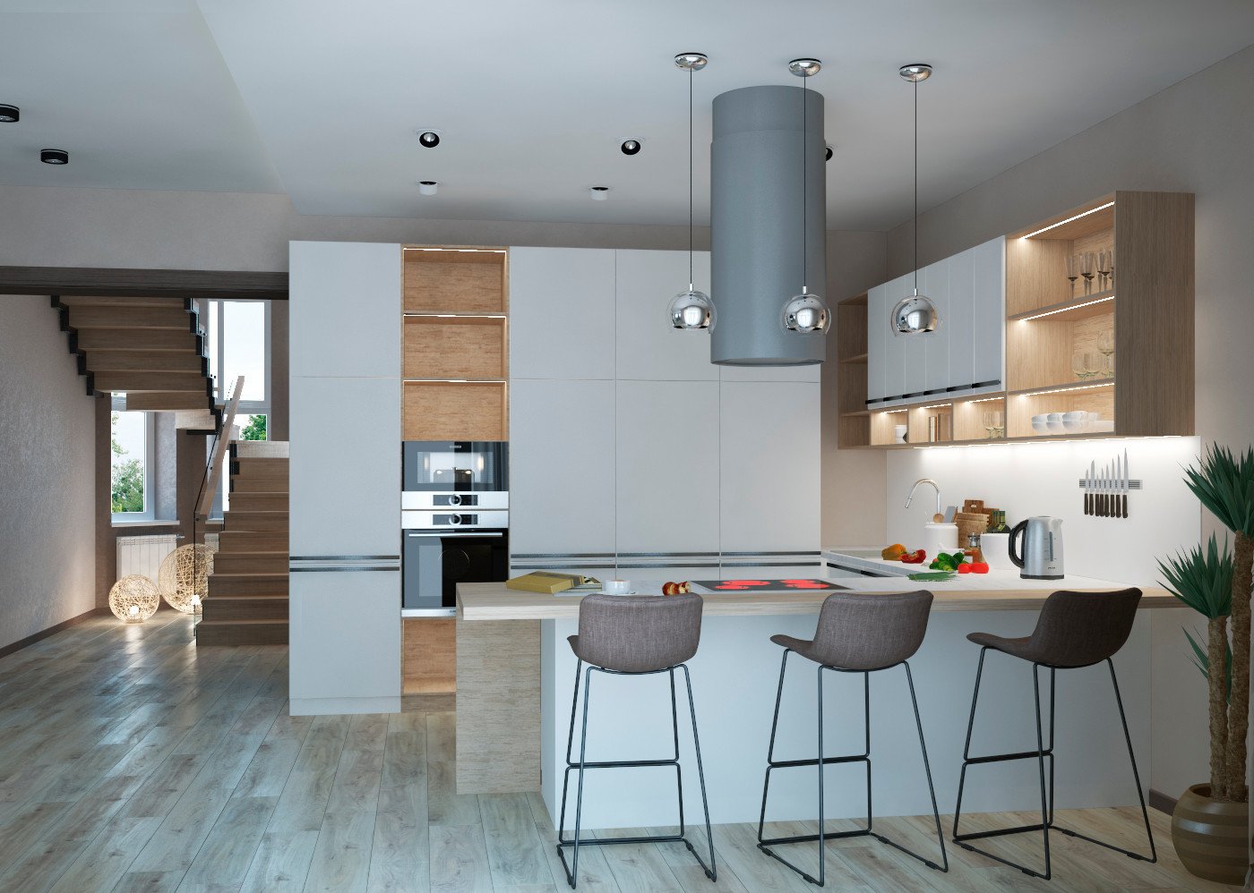 гостиная в большом доме