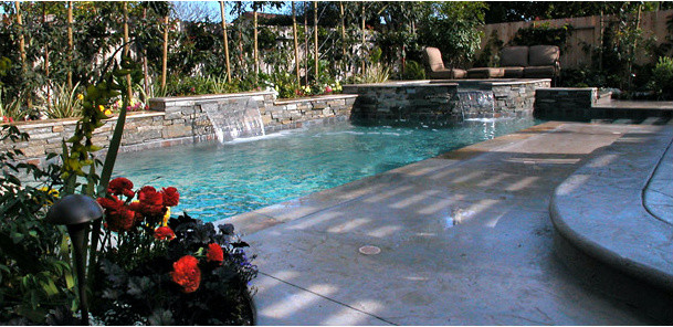 Small Space Back Yard Pool and Spa