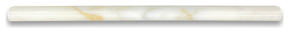 Calacatta Gold Calcutta Marble 5/8x12 Pencil Liner Trim Molding Polish, 1 piece