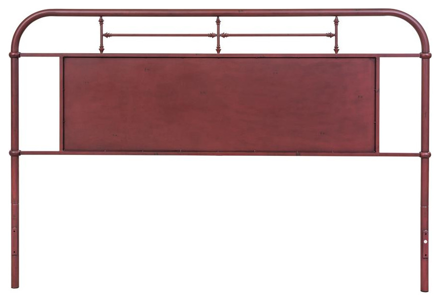 King Metal Headboard Red Vintage Silver Contemporary Headboards