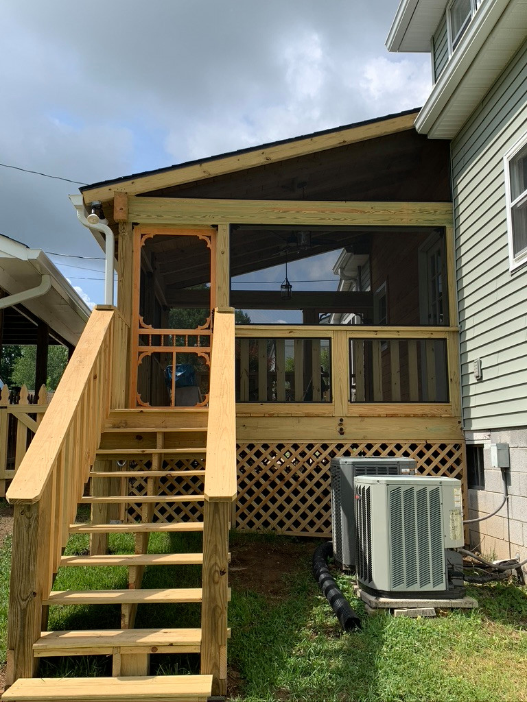 Rustic back porch