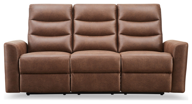 Bentley Fabric Manual Reclining Sofa, Brown