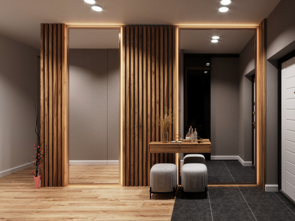 Визуализация спальни и коридора