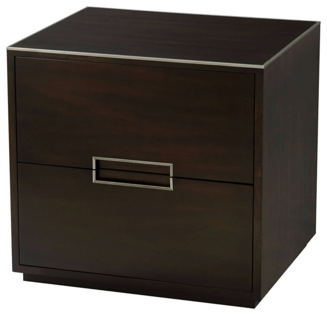Modern TwoDrawer Nightstand Transitional Nightstands And Bedside