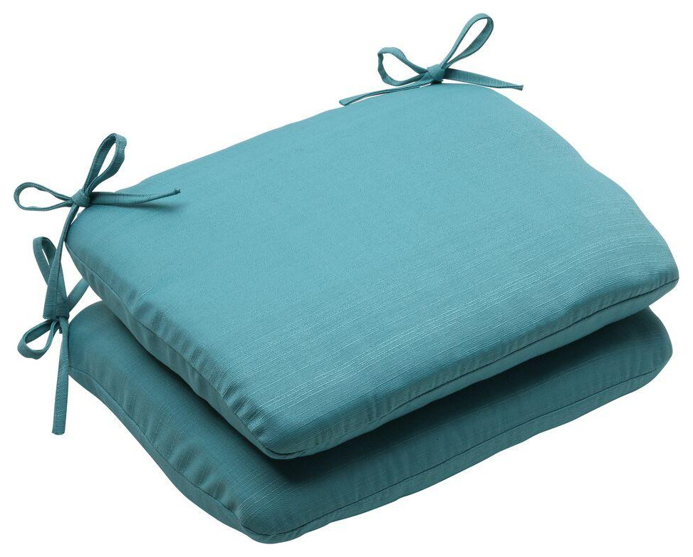 Forsyth Rounded Corners Seat Cushion, Set of 2 Contemporary Outdoor