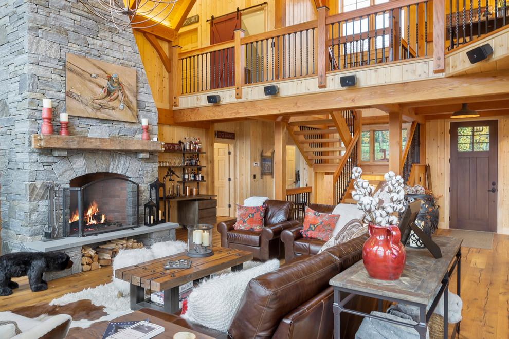 Ludlow, Vermont Ski Home (T01058) - Rustic - Living Room - Boston - by ...