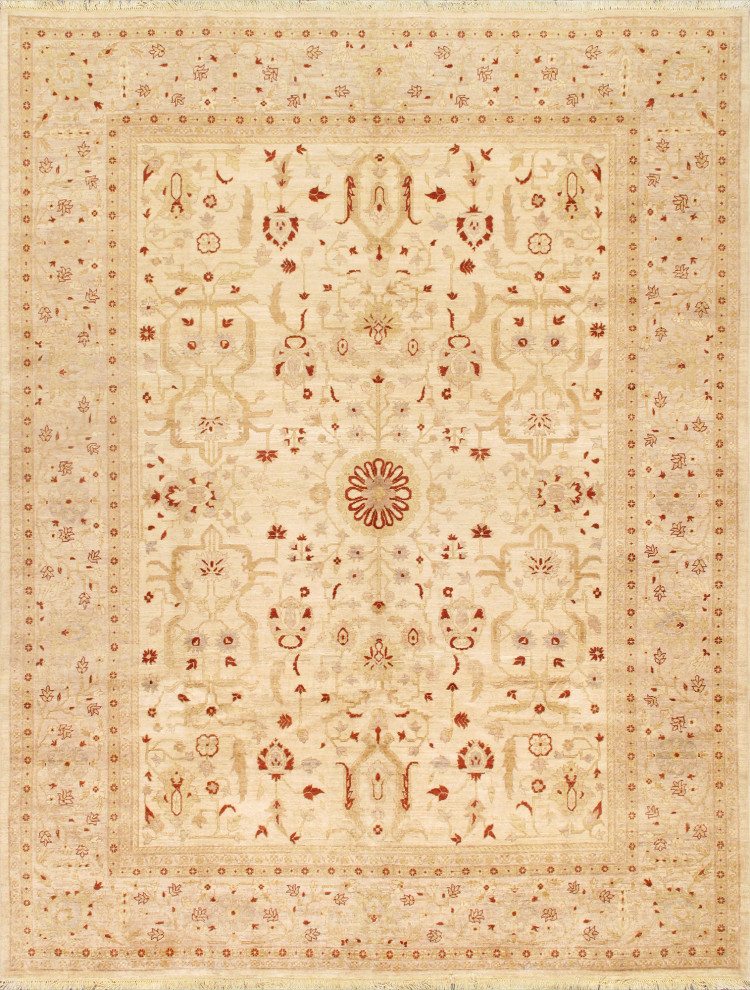 Pasargad Home Nomad Art Hand-Knotted Lamb's Wool Area Rug, 9'3"x12'2"