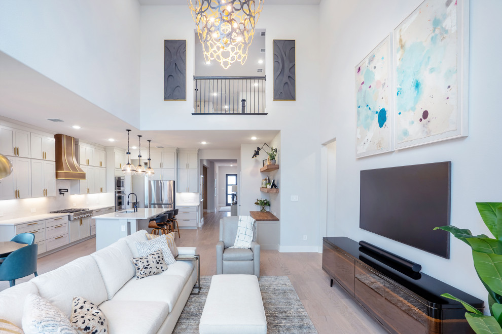 Fresh Family Room - Transitional - Living Room - Dallas - by SPRUCED ...