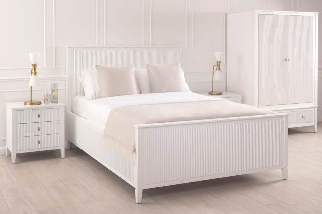 Heidi White Bed modern-bedroom