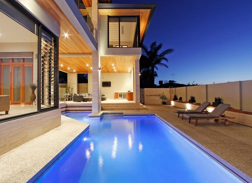 Design ideas for a contemporary rectangular pool in Perth.