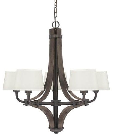 Capital Mason 5-Light Chandelier, Stained Wood