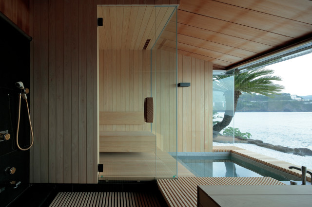 Cliff House -岸壁の景- moderno-cuarto-de-bano