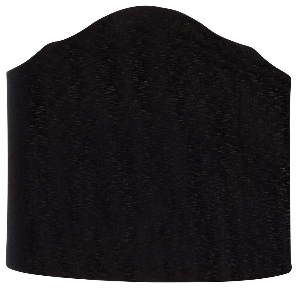 Black Silk 6" Wall Sconce Shield Lamp Half Shade Traditional Lamp
