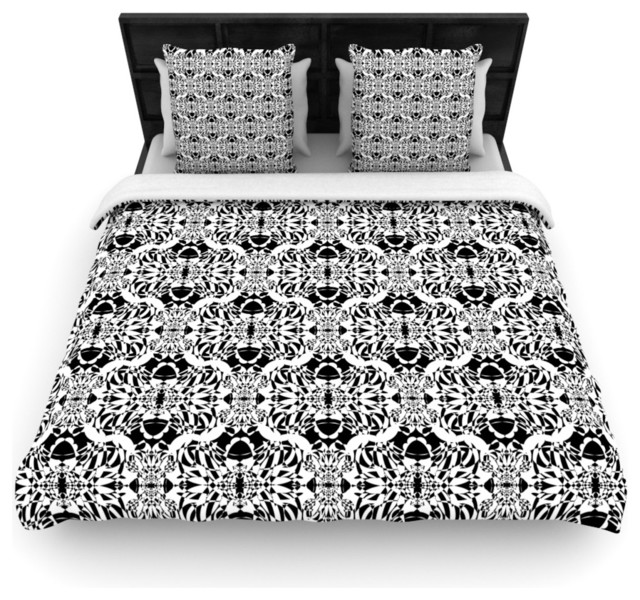 Mydeas Illusion Damask Black White Monochrome Duvet Cover Mydeas Illusion Damask Black White Monochrome Cotton Duvet Cover
