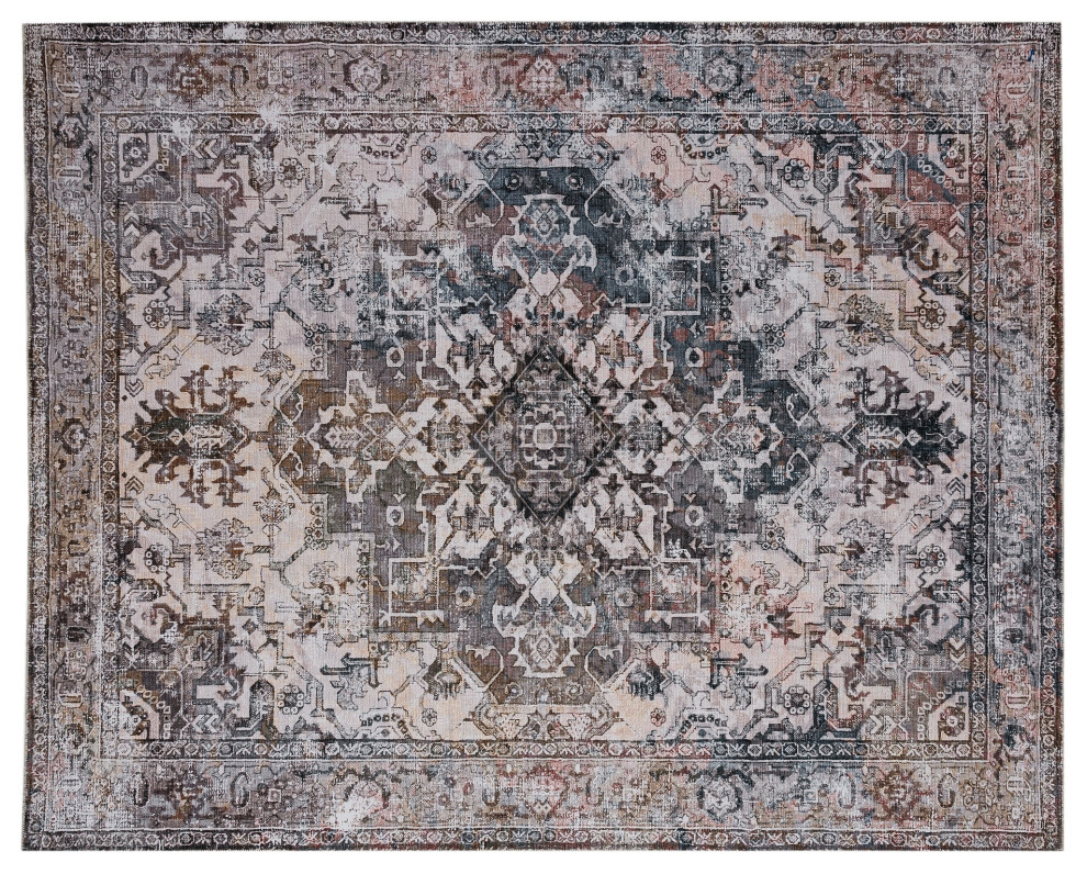 Homefires Kaschmar Persian Style Area Washable Rug, 8'x10