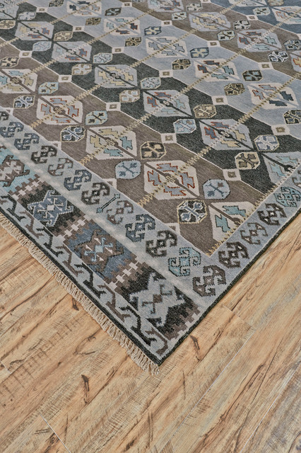 Weave & Wander Kartum Rug, Steel, 5'6"x8'6"