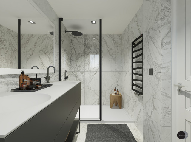 Projet de r&eacute;novation - visuels 3D modern-badezimmer
