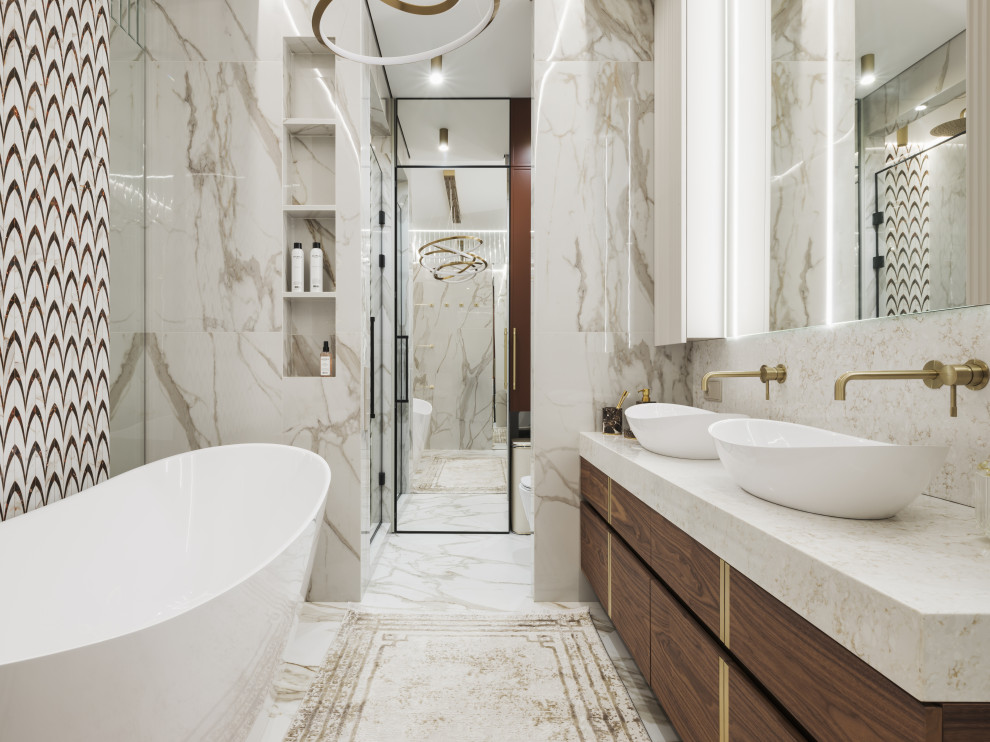 Реализация современной четырехкомнатной квартиры площадью 170 м²