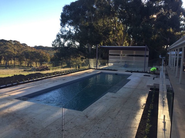 Pool structural landscaping contemporaneo-piscina
