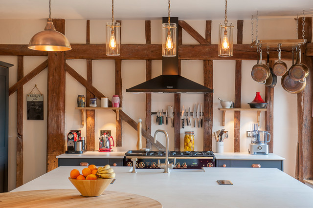 Stunning open plan barn kitchen country-kitchen