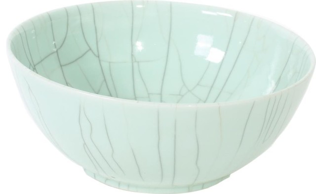 Bowl Colors May Vary Celadon Crackle Variable Green Ceramic H